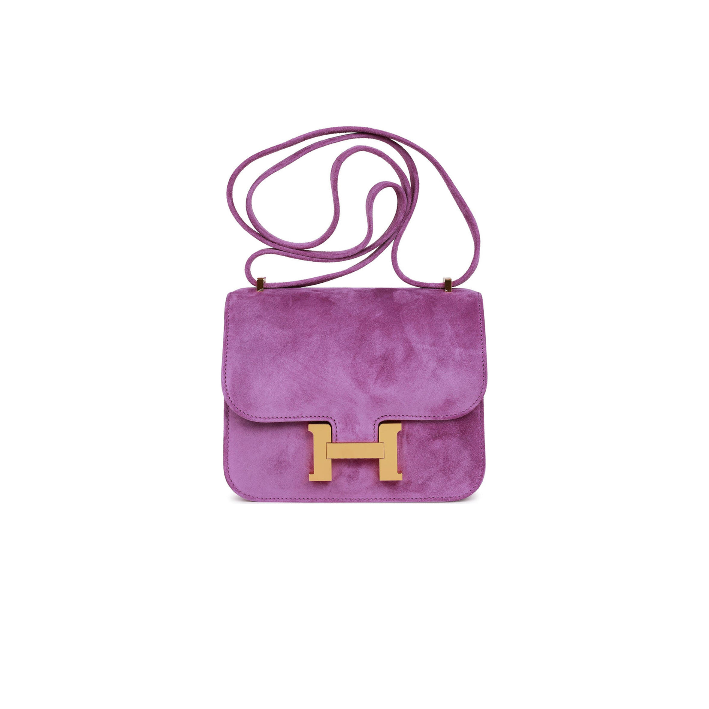 HERMES CONSTANCE 18 SUEDE GOLD HARDWARE (18*15*4cm)